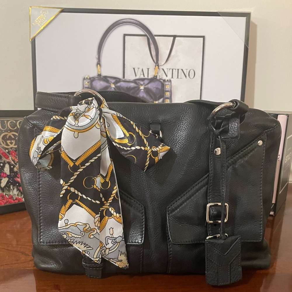 Yves Saint Laurent EUC Sac Lover black Leather Shoulder vintage Handbag ✨ - Picture 3 of 17